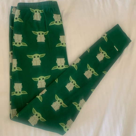 Hanna Andersson Baby Yoda Star Wars Long John Pajama Pants Unisex ADULT M Green - Picture 5 of 6